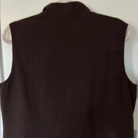 Women's Brown Reversible Utility Vest - Picture 7 of 12